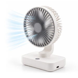 VENTILADOR DE ESCRITORIO RECARGABLE USB 3 VELOCIDADES BLANCO (JTVENT039)