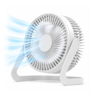 VENTILADOR DE ESCRITORIO USB CON INCLINACION REGULABLE 360° BLANCO (JTVENT040BLA)
