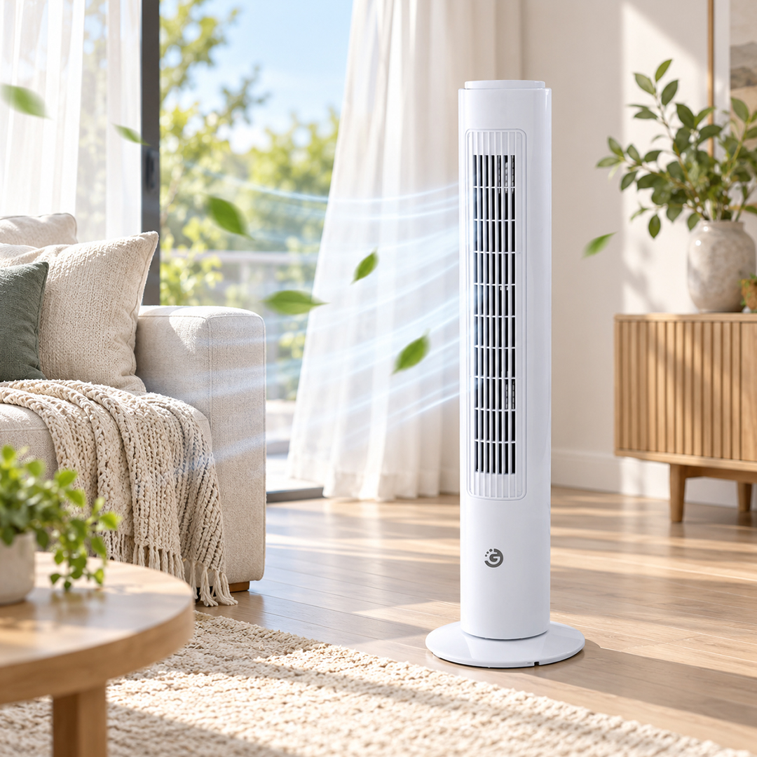 VENTILADOR DE TORRE GOLDTECH 29" OSCILANTE SILENCIOSO BLANCO (JTVENT700) - Image 2